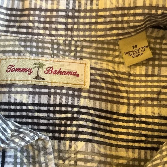 Tommy Bahama Hawaiian Cotton Button Up Shirt Men’s Size M - Picture 3 of 4